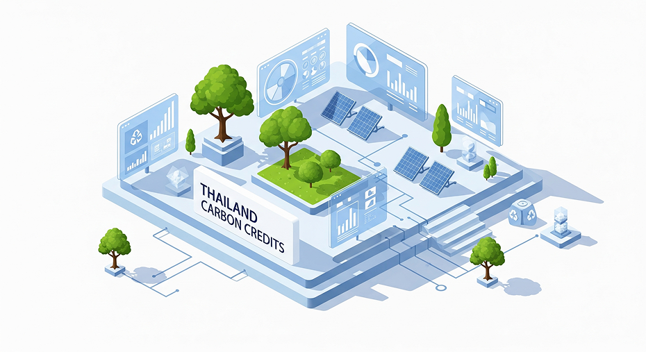 Carbon Credit Platform Illustration